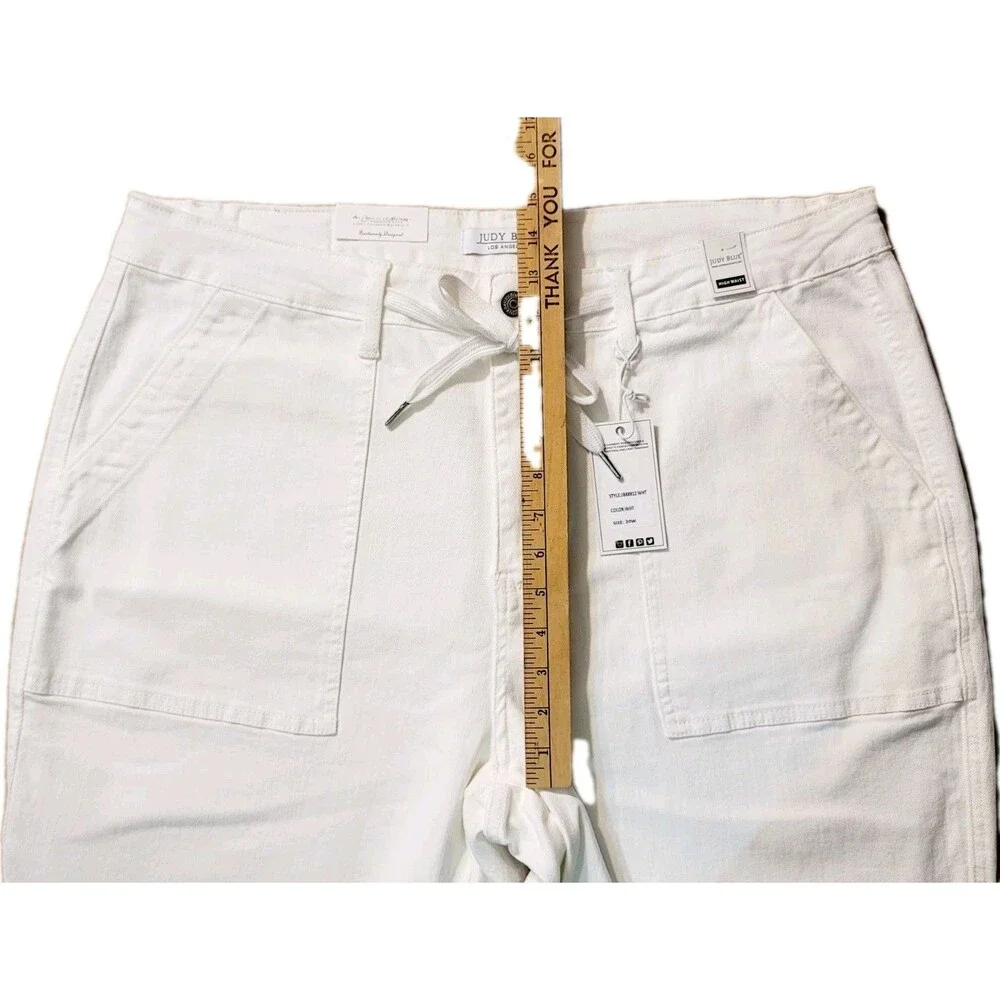 Judy Blue Little White Lies HW Double Cuff Stretch Denim Jogger Women's Size 20W